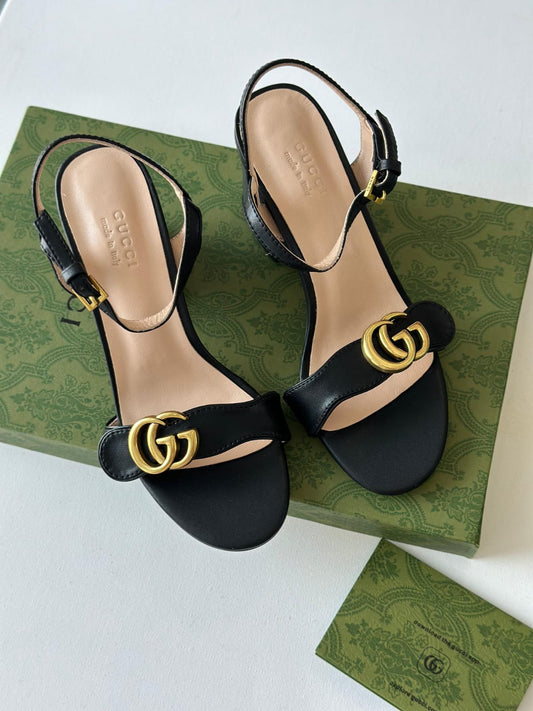 Gucci GG Marmont Leather Sandals