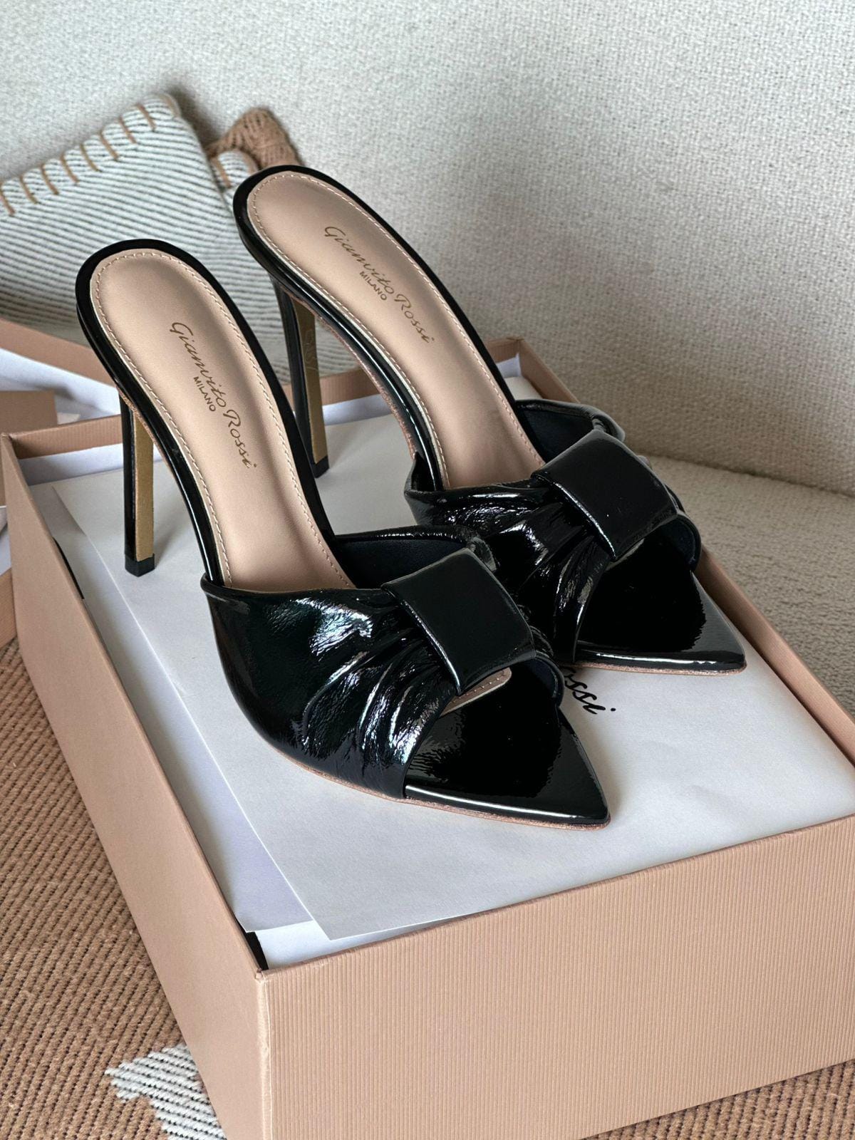 Gianvito Rossi Plexi High Heel Mules